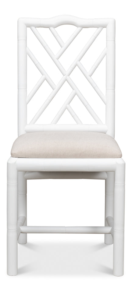 Brighton Bamboo Side Chair White