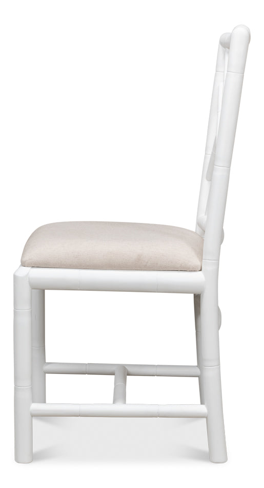 Brighton Bamboo Side Chair White