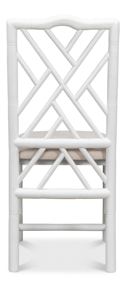 Brighton Bamboo Side Chair White