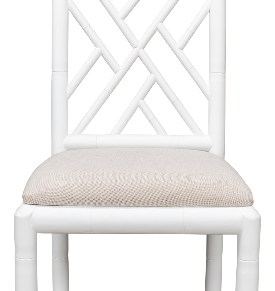 Brighton Bamboo Side Chair White