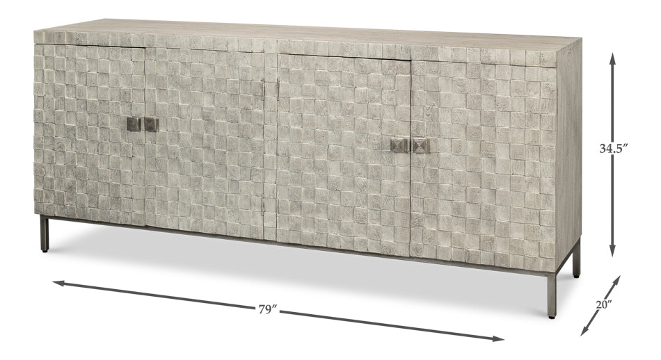 Cubist Four Door Sideboard