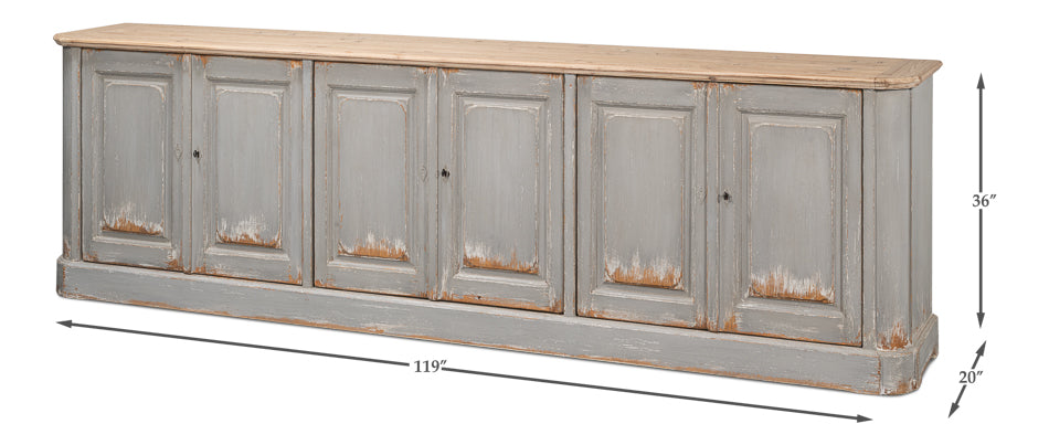 Karlsson Antique Swedish Grey Sideboard