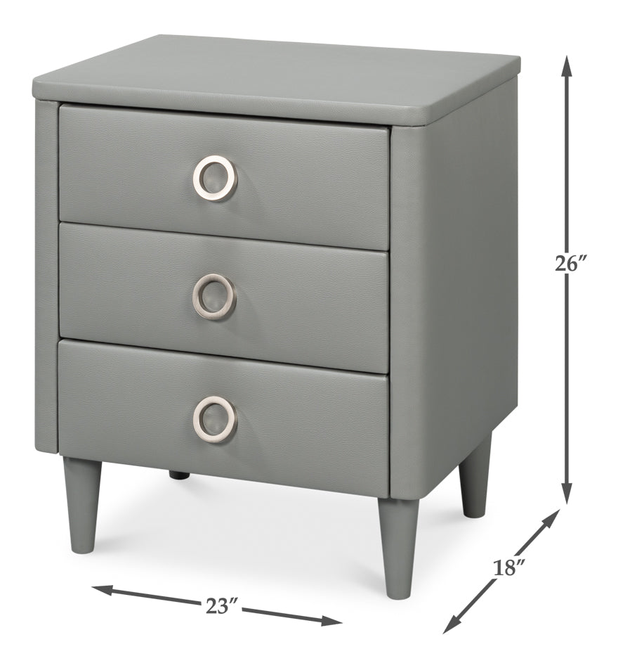 Avvolto Three Drawer Night Stand