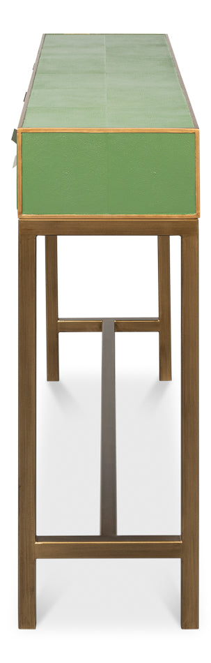 Gideon Shagreen Console Watercress