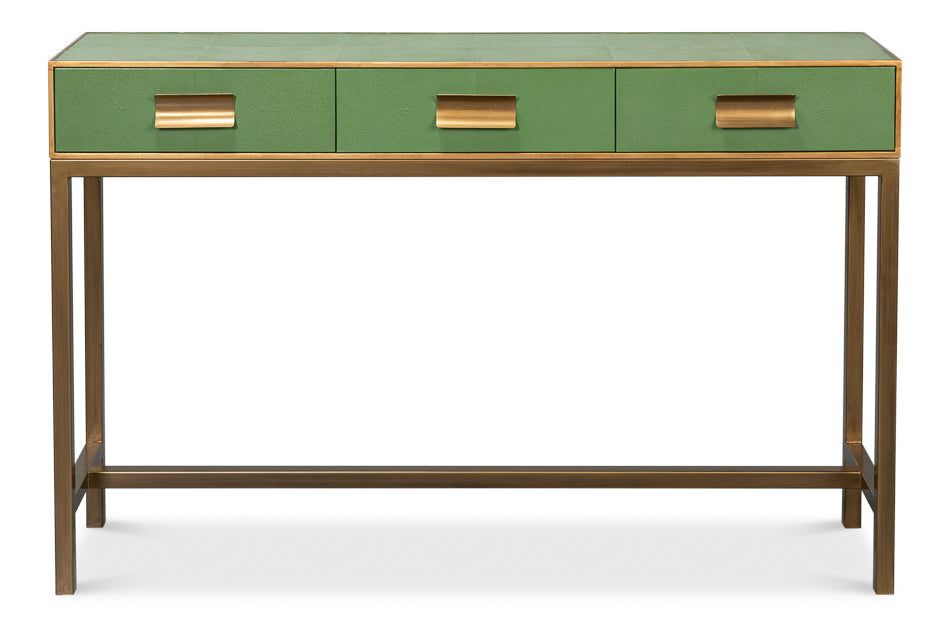 Gideon Shagreen Console Watercress