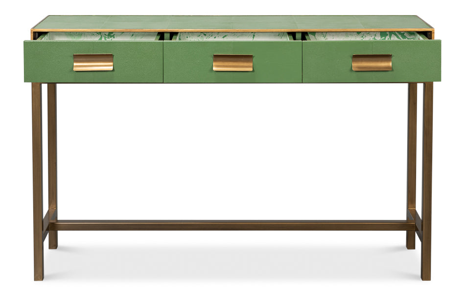 Gideon Shagreen Console Watercress