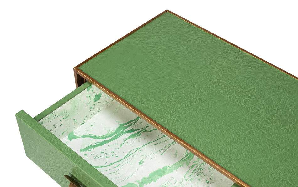 Gideon Shagreen Console Watercress