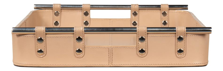 Safari Leather Tray Mushroom