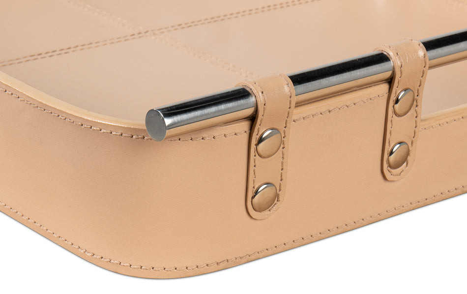Safari Leather Tray Mushroom