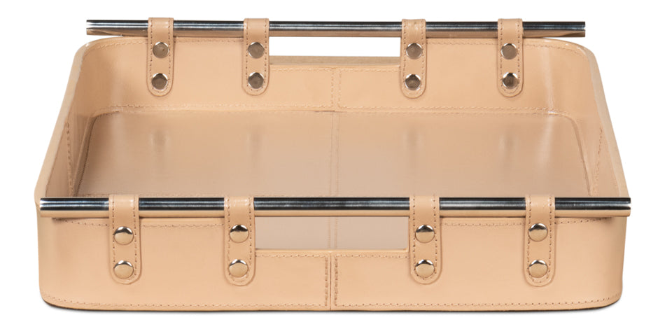 Safari Leather Tray Mushroom