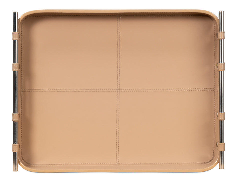Safari Leather Tray Mushroom