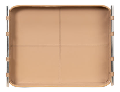 Safari Leather Tray Mushroom