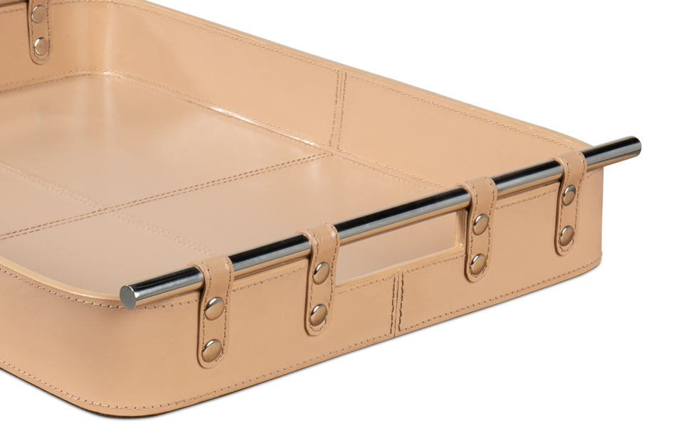 Safari Leather Tray Mushroom