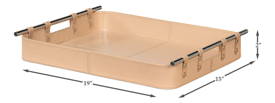 Safari Leather Tray Mushroom