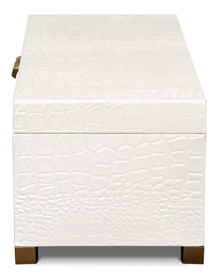 Lyle Leather Box Pearl