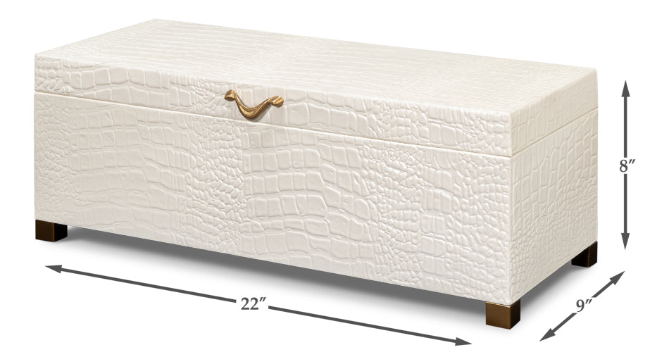 Lyle Leather Box Pearl