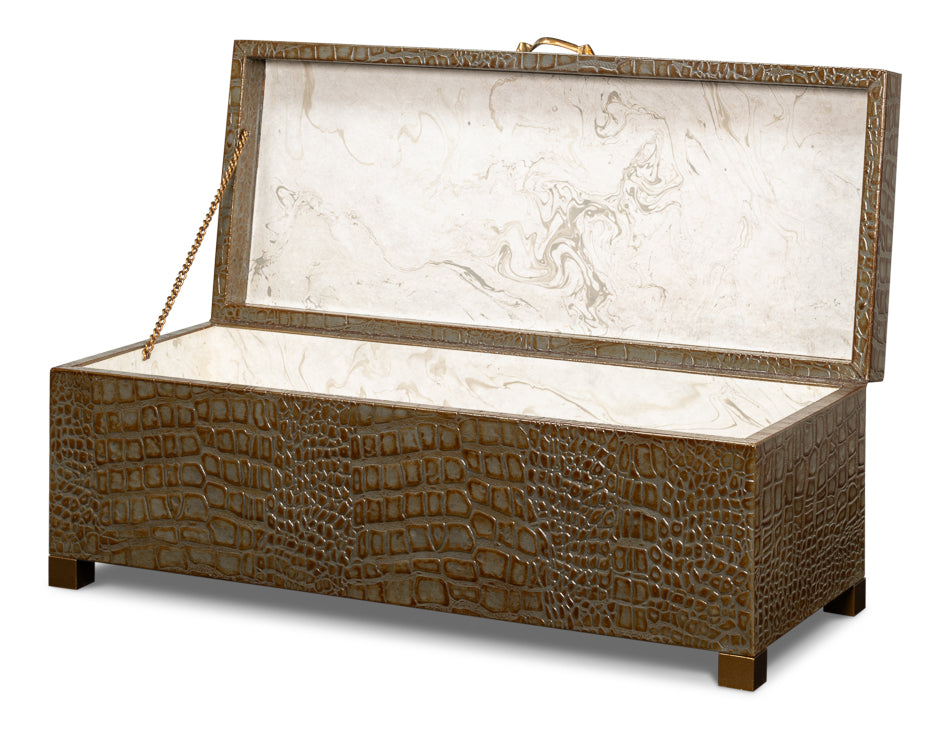Lyle Leather Box Antique Green