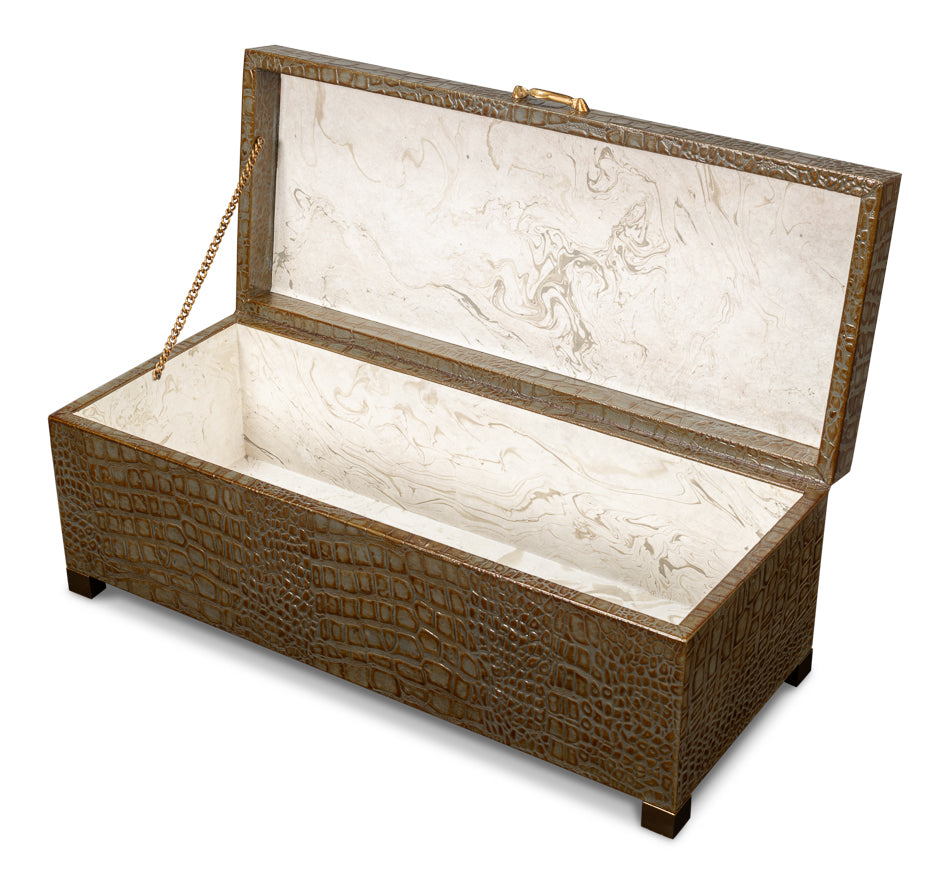 Lyle Leather Box Antique Green