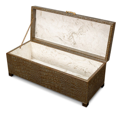 Lyle Leather Box Antique Green