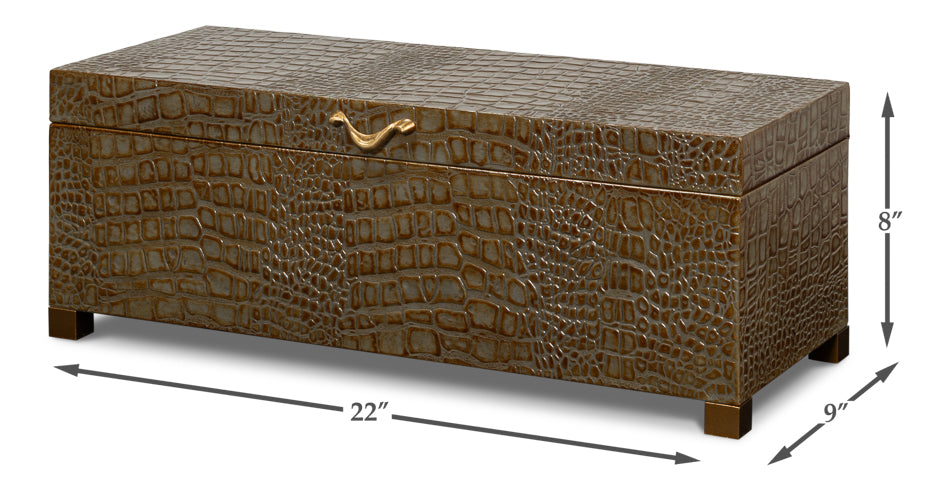 Lyle Leather Box Antique Green