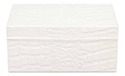 Candece Leather Box Pearl S/2