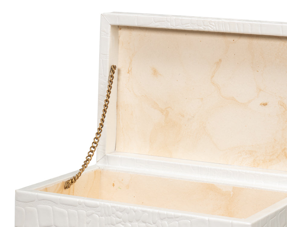 Candece Leather Box Pearl S/2