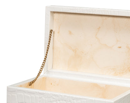 Candece Leather Box Pearl S/2
