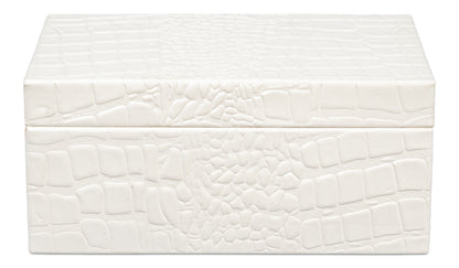 Candece Leather Box Pearl S/2