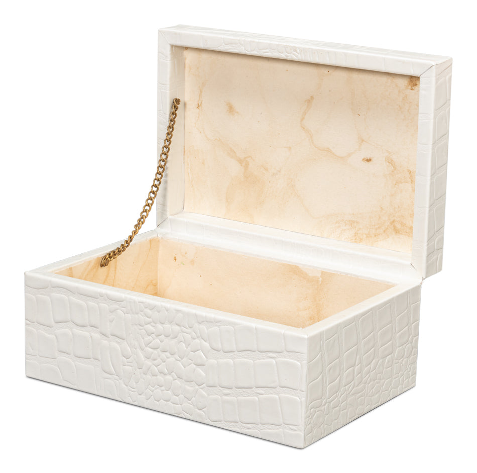 Candece Leather Box Pearl S/2