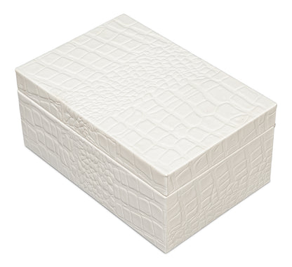 Candece Leather Box Pearl S/2