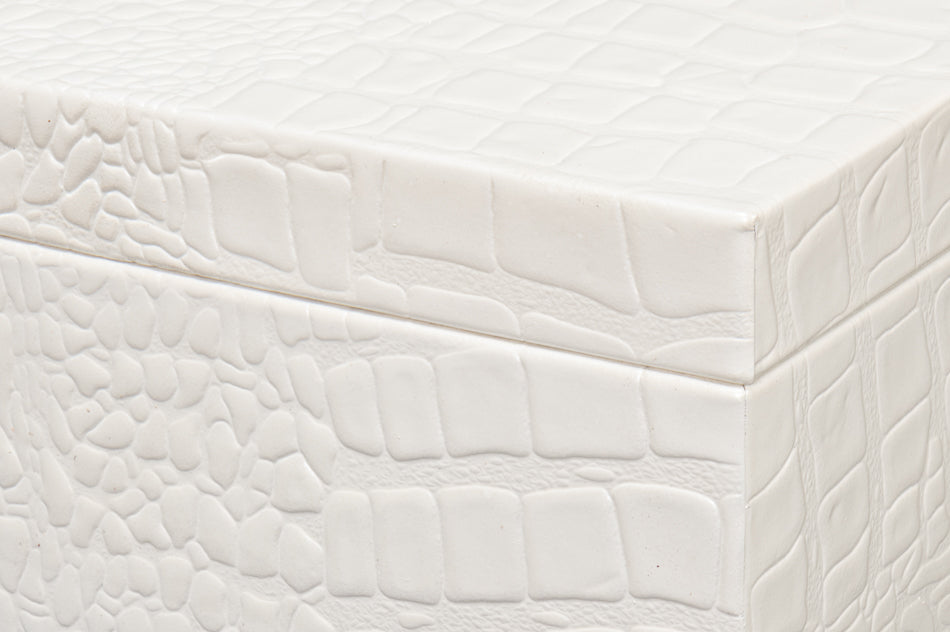 Candece Leather Box Pearl S/2