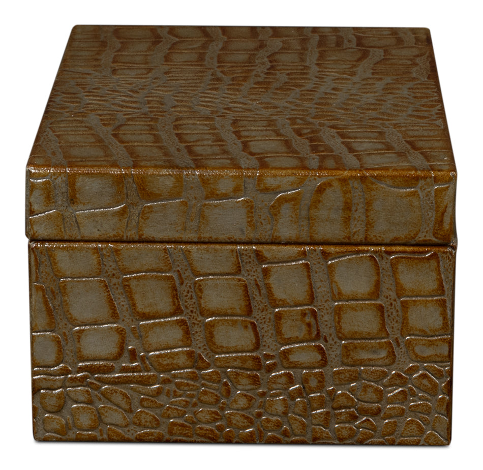 Candece Leather Boxantique Green S/2