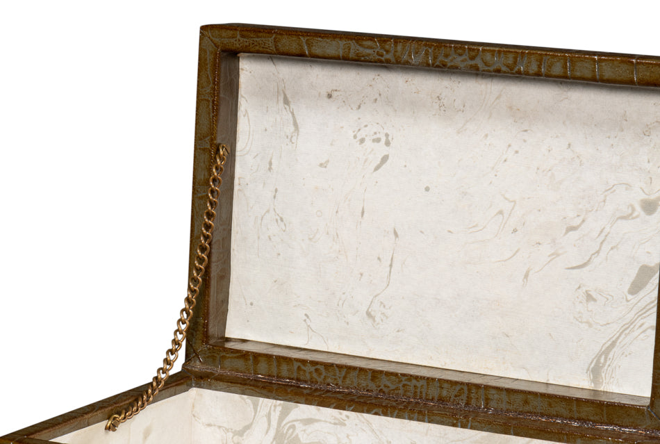 Candece Leather Boxantique Green S/2