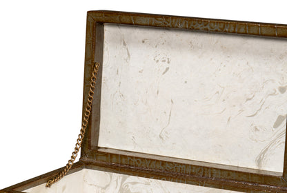 Candece Leather Boxantique Green S/2