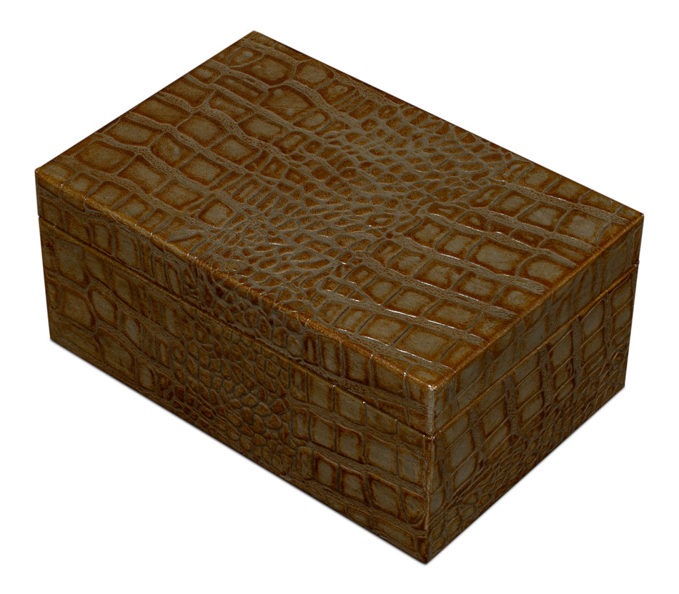 Candece Leather Boxantique Green S/2