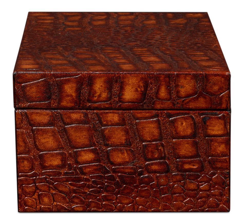 Candece Leather Box Tan S/2