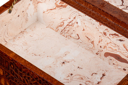 Candece Leather Box Tan S/2