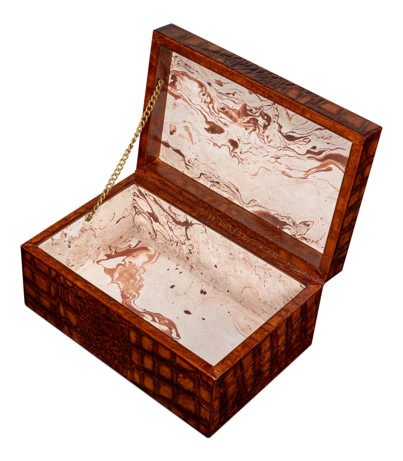 Candece Leather Box Tan S/2