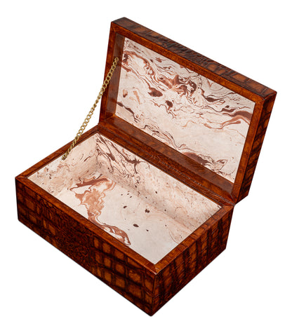 Candece Leather Box Tan S/2