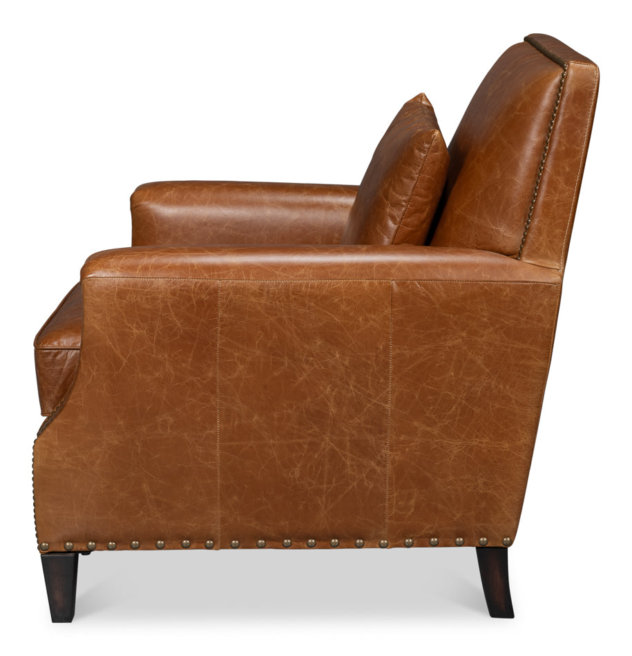 Dimity Distilled Leather Chairbrown
