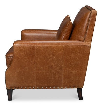 Dimity Distilled Leather Chairbrown