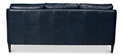 Alehandro Leather Sofa Chateau Blue