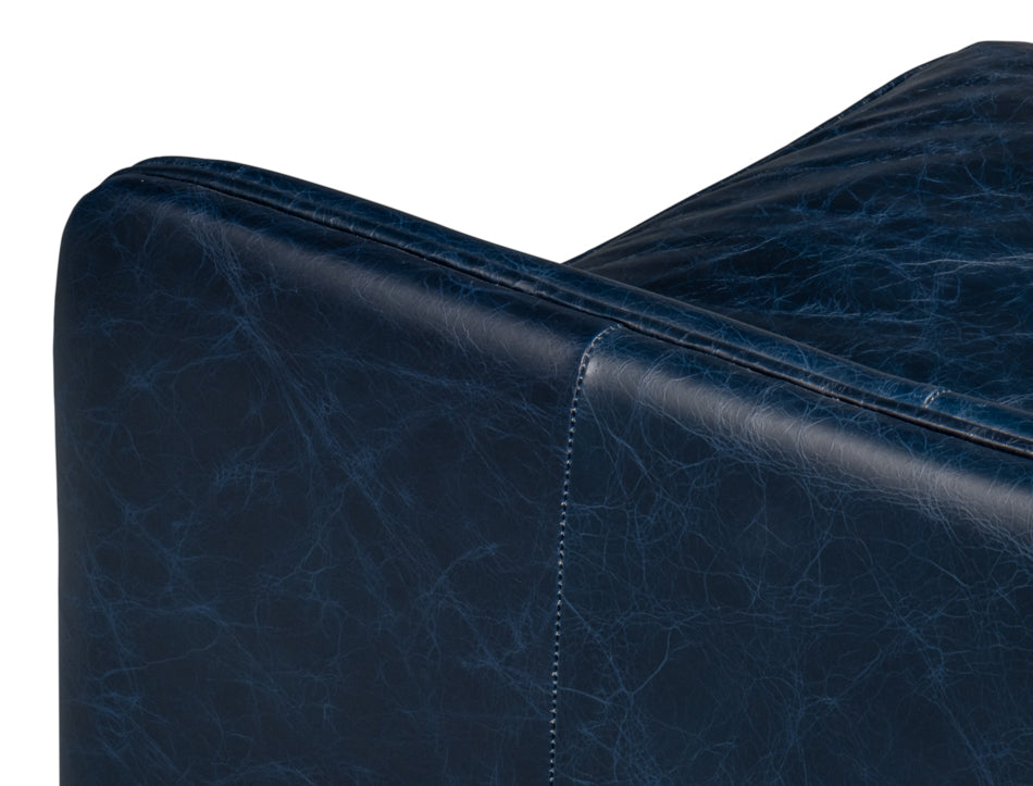 Alehandro Leather Sofa Chateau Blue