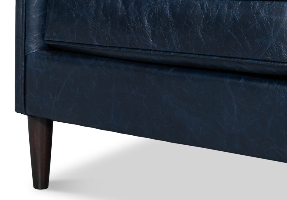 Alehandro Leather Sofa Chateau Blue