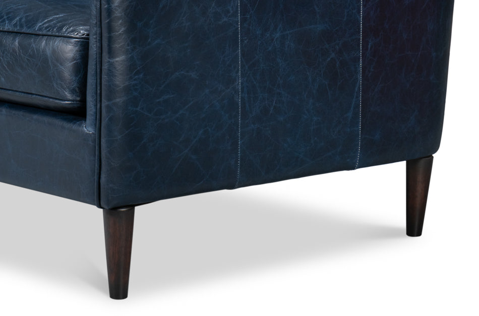 Alehandro Leather Sofa Chateau Blue