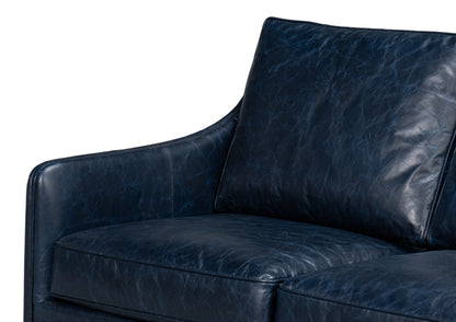 Alehandro Leather Sofa Chateau Blue