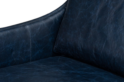 Alehandro Leather Sofa Chateau Blue