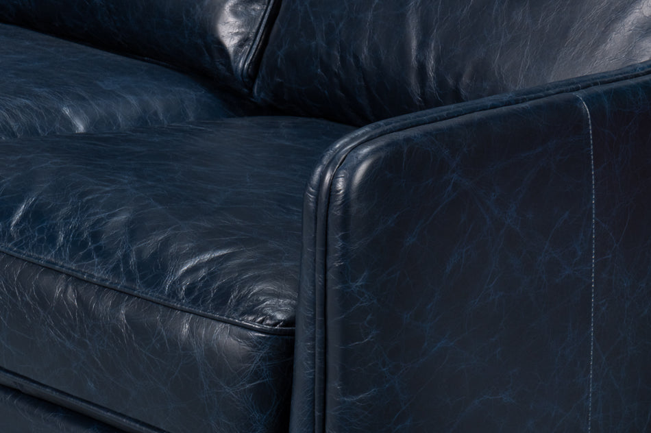 Alehandro Leather Sofa Chateau Blue