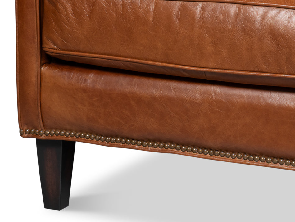 Philipe Distilled Leather Sofabrown
