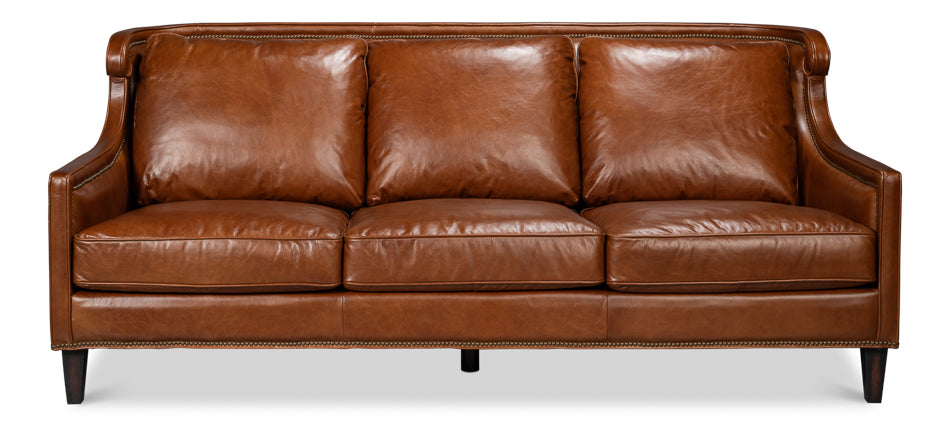 Philipe Distilled Leather Sofabrown